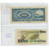 Image 2 : Brazilian 10,000 and  100,000 Cruzeiros banknote.