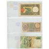 Image 2 : Vintage Italian Lira banknotes, including a 1930s 50 Lire bill, a 500 Lire bill, and a 5000 Lire bil