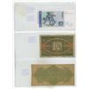 Image 2 : Three different historical German banknotes - 10 Deutsche Mark bill, 10 Mark Reichsbanknote dated 19