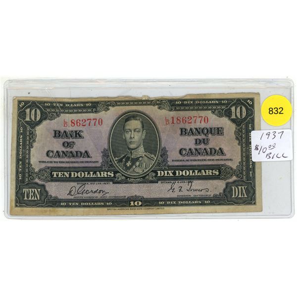 1937 Canada Ten Dollar.
