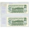 Image 2 : (2) 1973 Canada One Dollars - (In Sequence & Uncirculated)