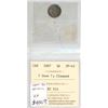 Image 2 : 1887 Canadian Victorian 7 Over 7 Silver 5 Cents. ICCS graded EF-45 7 Over 7, Cleaned. Retail $450.