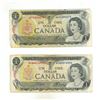 Image 1 : (2) 1973  Bank of Canada One Dollar.