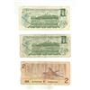 Image 2 : (2) 1973  Bank of Canada One Dollar and (1) 1986 Two Dollars.