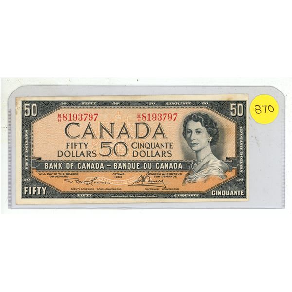 1954 Canada Fifty Dollars.