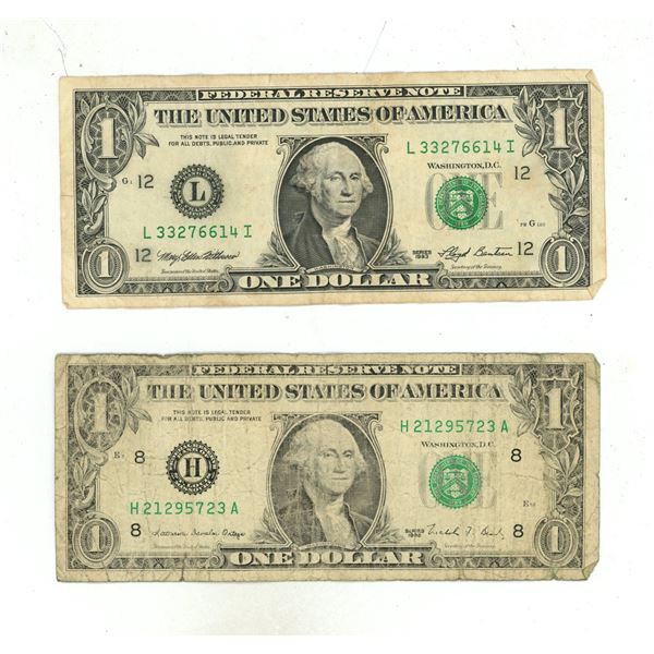1988 and 1993 U.S.A. One Dollars.
