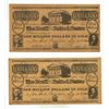 Image 1 : (2) Novelty - The  Bank United States - One Million Dollars In Gold.
