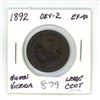 Image 1 : 1892 Canada OBV-2 Queen Victoria Large Cent