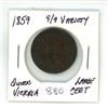 Image 1 : 1859 Canada 9/9 Variety Queen Victoria Large Cent
