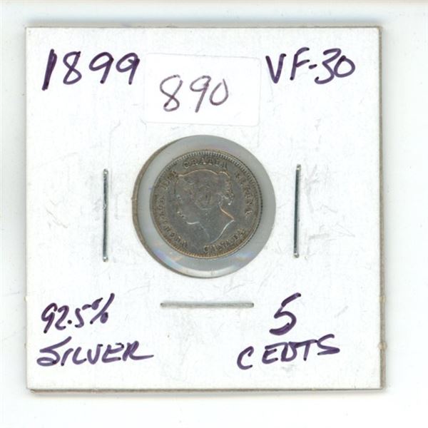 1899 Canada Queen Victoria 5 Cents