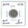 Image 1 : 1899 Canada Queen Victoria 5 Cents
