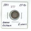 Image 1 : 1891 Canada Queen Victoria 5 Cents