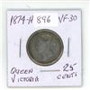 Image 1 : 1874-H Canada Queen Victoria 25 Cents