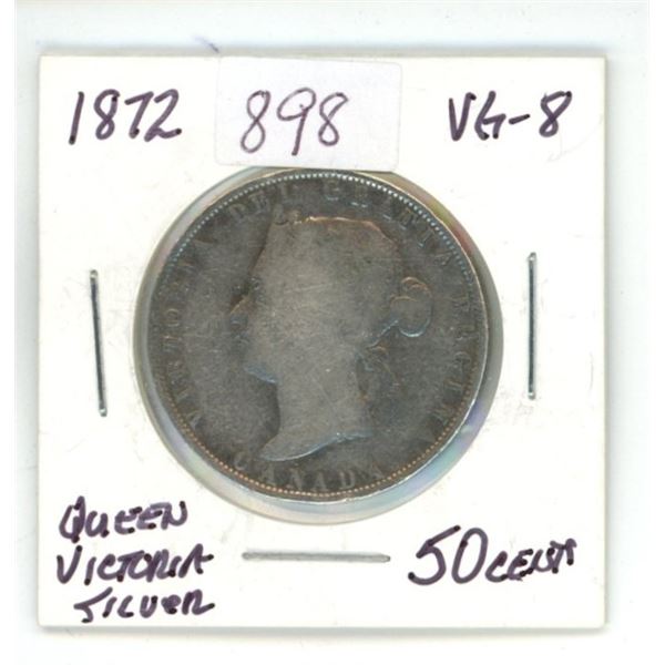 1872 Canada Queen Victoria 50 Cents