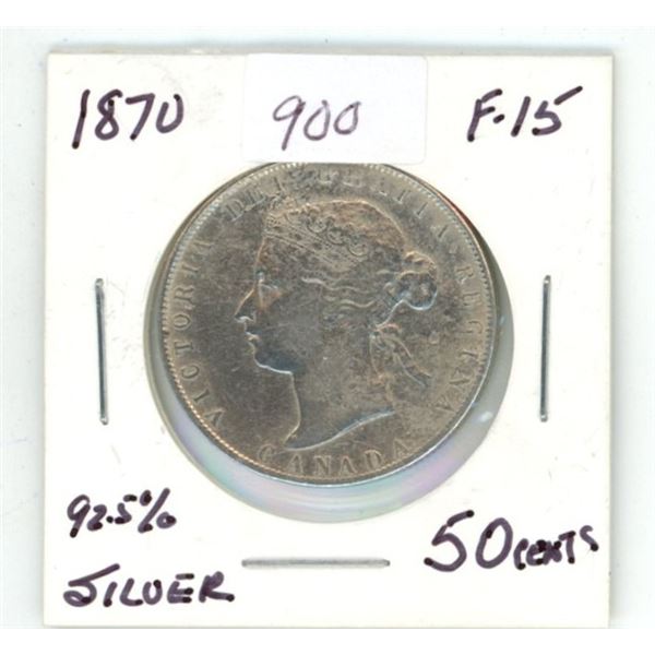 1870 Canada Queen Victoria 50 Cents