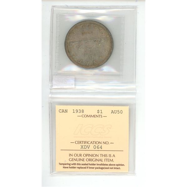 1938 Canada Siver Dollar