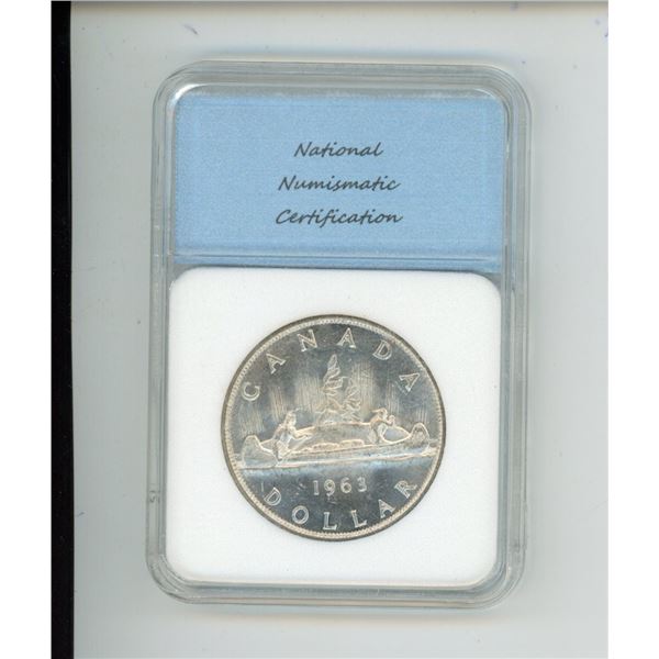 1963 Canada Graded MS-66 Silver Dollar