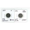 Image 1 : 1859 and 1913 Silver 3 Pence