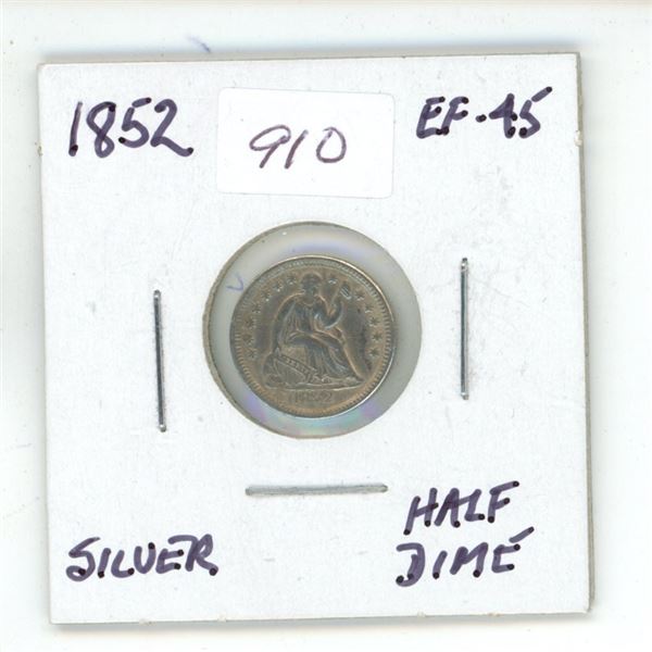 1852 US Silver Half Dime