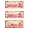 Image 2 : (3) 1954 Canada High Grade Two Dollar Bills