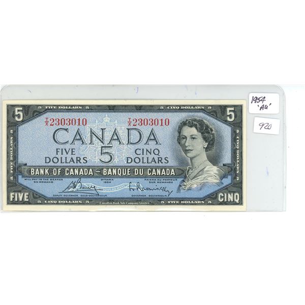 1954 Canada Five Dollar Bill