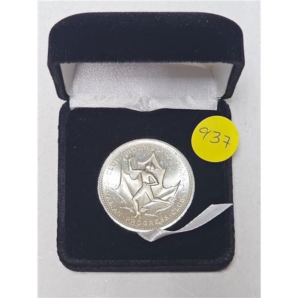 1967 Canadian Progress Club Centennial Commemorative Medal Token