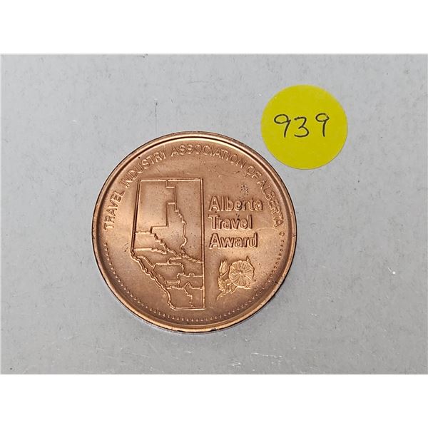 Vintage Alberta Canada Travel Award Token