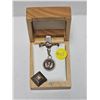 Image 1 : Replica Coin Pendant on Chain, Wooden Box, Clip on Earring