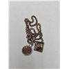 Image 5 : Replica Coin Pendant on Chain, Wooden Box, Clip on Earring