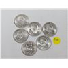 Image 1 : (5) 1965 Great Britian Churchill Large Crown Coins, (1) Great Britain 1977 “Silver Jubilee[