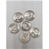 Image 2 : (5) 1965 Great Britian Churchill Large Crown Coins, (1) Great Britain 1977 “Silver Jubilee[