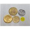 Image 1 : Lot of 4 Vintage Canadian Souvenir Tokens