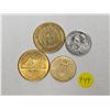 Image 2 : Lot of 4 Vintage Canadian Souvenir Tokens