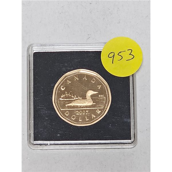 2007 Canada Proof $1 Dollar Loonie Coin