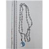 Image 4 : Vintage .925 Sterling Silver Archangel Gabriel Blue Enamel Pendant Necklace