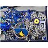 Image 4 : Vintage Blue Costume Jewelry in Box with 1915 Austro-Hungarian 10 Kronen Note