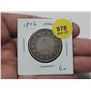 Image 1 : 1876 Newfoundland 50 Cents Silver Coin.