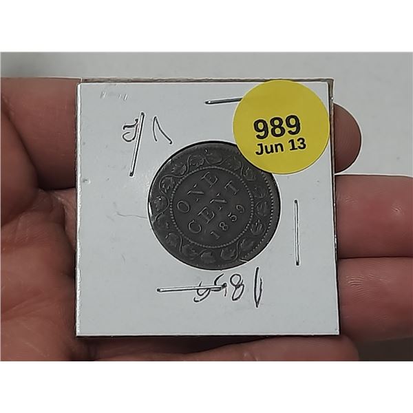 1859 Canadian Large One Cent.