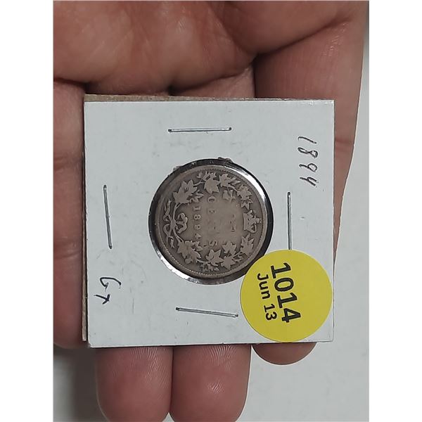 1894 Canadian Silver 25 Cents.