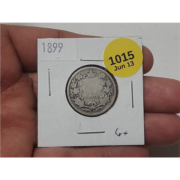 1899 Canadian Silver 25 Cents.