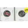 Image 1 : 2015 Canadian 25-cent coins commemorating the 50th anniversary of the Canadian flag - Coloured and U