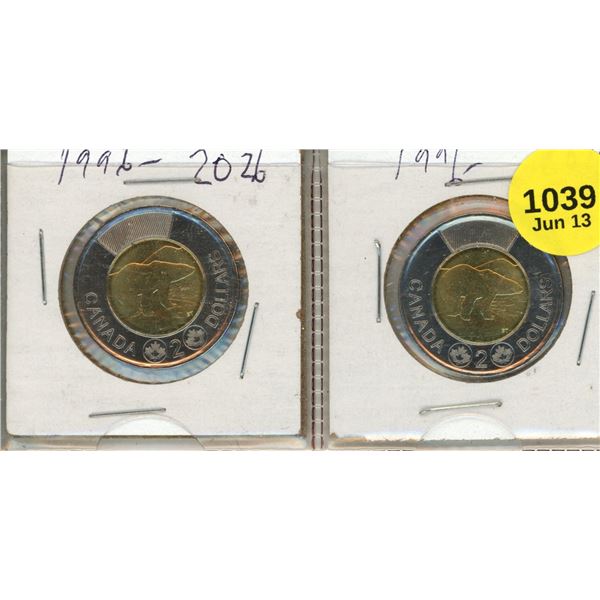 (2) 2026 Canadain Proof Like Two Dollars.