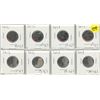 Image 1 : Set of 8 Canadian 25-cent coins commemorating the War of 1812, featuring both coloured and non-colou