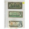 Image 1 : 1937, 1954, 1973 Canada One Dollars.