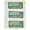 Image 1 : (3) 1967 Canada One Dollars. (Uncirculated)