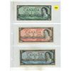 Image 1 : 1954 Canada One, Two and Five Dollars.