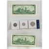 Image 2 : (2) 1967 Canada One Dollars, 1967 Canada Silver 25 Cents, Silver 10 Cents and 5 Cents.