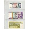 Image 1 : Binder of Foreign Currency Notes . (14 are New/Uncirculated) (Total 15 Notes)