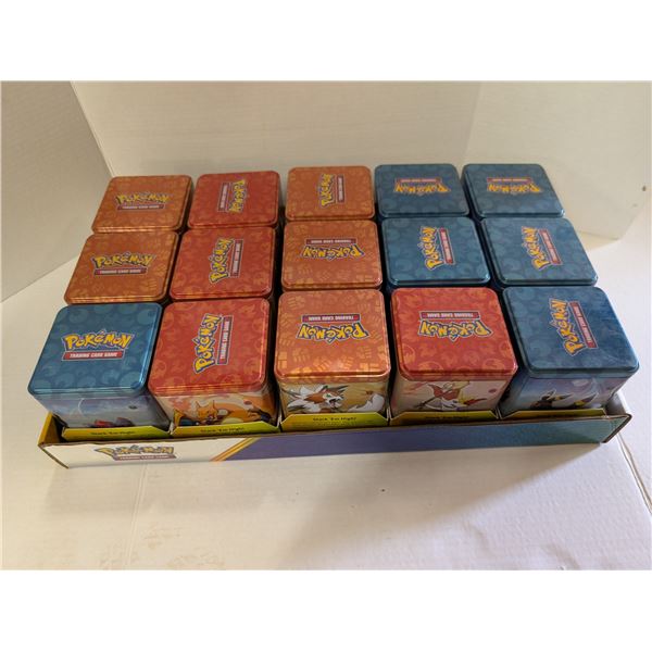 Lot of (15) Pokémon Card Tins