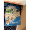 Image 5 : Box of Electrical Related Items (Bulbs, Flashlights, Halogen, and etc.)